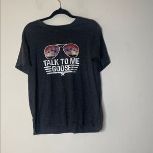 Men's Black Graphic Tee - Sunglasses Design